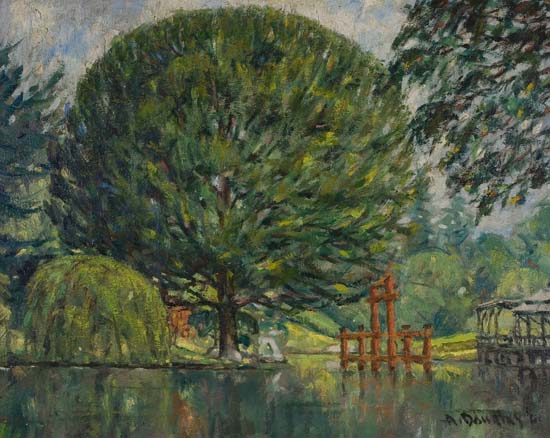 AARON DOUGLAS (1899 - 1979) The Japanese Hill-and-Pond Garden, the Brooklyn Botanical Garden.